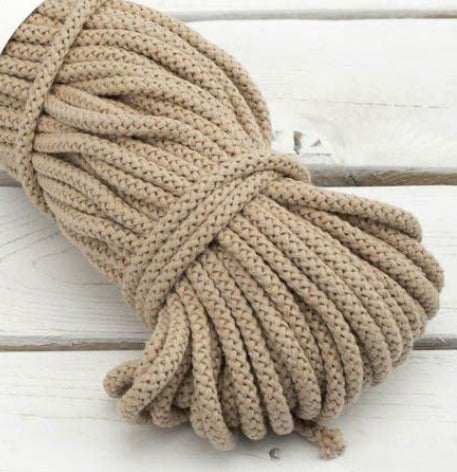 Sand beige Kordel 8mm